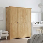 vidaXL Garderobna omara z vrati BODO Medeno rjava 146 x 53,5 x 173 cm