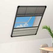 vidaXL Plise komarnik za okna aluminij 80×120 cm s senčilom