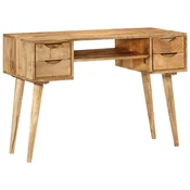shumee vidaXL Pisalna miza s predali 110x47x76 cm masiven mangov les