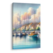 Slika jadralna ladja v jutranji svetlobi - 80x120