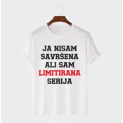 MAFIMI Ženska majica Ja nisam savršena ali sam limitirana serija, Bela