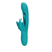Loveline by Shots Rabbit vibrator Flapping G-Spot Butterfly Vibrator - Peacock Blue