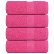 Vidaxl Pralne brisače FROGN 4 kosi roza 30x30 cm 360 g/m2