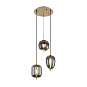 Globo 15345-3MM - Lestenec na vrvici BLACKY 3xE14/40W/230V medenina