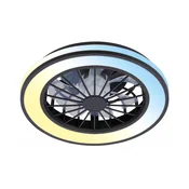 Brilo - LED prigušiva stropni ventilator VENTURO LED/24W/230V 3000-6500K crna+daljinski upravljac