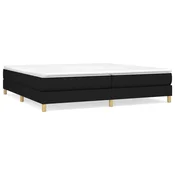 Okvir za krevet s oprugom crni 200x200 cm od tkanine