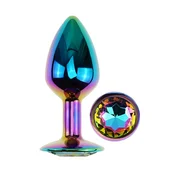 Diamond Butt Plug Small Chrome