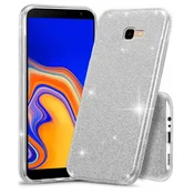 GS Bleščeč ovitek za Samsung Galaxy J4+ Plus, srebrn
