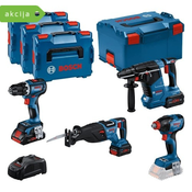 BOSCH Set akumulatorskih alata GSR+GDX+GBH+GSA (18V 1x4.0Ah; 2x 5.5Ah) 0615990N37