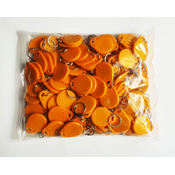 Mave 50 kos RFID obeskov z 13.56 MHz čipom F08 in 1 kB spomina - Oranžne barve