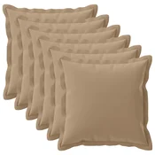 Vidaxl Prevleka za blazino 6 kos HOUTEN Taupe 70 x 70 cm Poliester