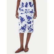 Calvin Klein Midi krilo LV044F608G Bela Regular Fit