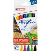 Edding permanentni akrilni marker e-5100/5 M, komplet Basic