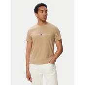 Tommy Hilfiger Majica Logo Tee MW0MW11797 Bež Regular Fit