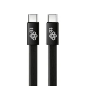 TB Kabel USB-C v USB-C 1m, ploščati, črn