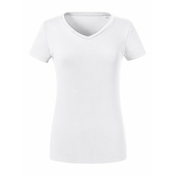 Russell Womens Pure Organic V-Neck T-Shirt