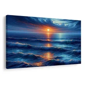Slika sončni zahod nad oceanom - 90x60