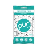 PÜR naravni žvečilni gumi brez aspartama, Wintergreen, 55 kos