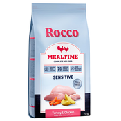 10 kg + 2 kg gratis! 12 kg Rocco Mealtime suha hrana - Puretina i piletina