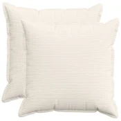 vidaXL Prevleka za blazino 2 kos HOUTEN Krem 70 x 70 cm korduroy