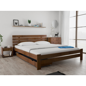 Postelja PARIS povišana 180 x 200 cm hrast Posteljno dno: Z letvenim dnom, Vzmetnica: Vzmetnica Deluxe 10 cm