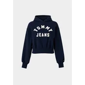 Tommy Jeans Majica ARCH mornarska/bela