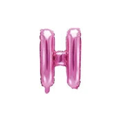 PartyDeco Folija balon črka H temno roza 35 cm