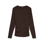 VERO MODA Majica VMAva Sarah temno rjava