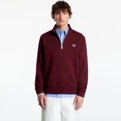 Mikina FRED PERRY Half Zip Sweatshirt Oxblood XL