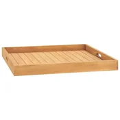 Vidaxl Servirni pladenj 70x70 cm trdna tikovina