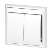 Vgradno dvopolno stikalo Luna, 10A, 250V, WP-2L, bela