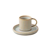 Cup with saucer, ceramics, 100ml, Domus, Beige - Nuova R2S