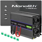 Qoltec Monolith 3000 MS valovni pretvornik napetosti | 12 V na 230 V | 1500/3000 W | USB