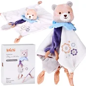 Kaichi My Sweet Ko Bear tješilica medvjedic s dekicom i drvenom glodalicom, 33 cm