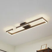 Lucande LED stropna svetilka Yvor, 100 cm, črna, aluminij - Dnevna soba/jedilnica - Sodobni - črna, bela - Kovina
