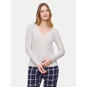 Triumph Pižamska bluza Mix&Match 10225031 Kremna Regular Fit