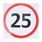 Nalepka z omejitvijo hitrosti 25 km/h