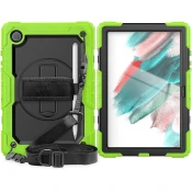 Ohišje za Samsung Galaxy Tab A 8.0 Stojalo in trak za ramo zeleno