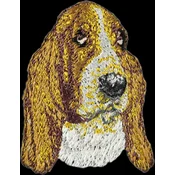 shumee Baset - našitek v obliki psa, vezeni našitek, edinstvena dekoracija nahrbtnika znamke Art-Dog