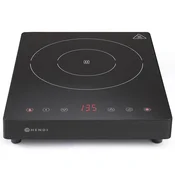 Hendi Prenosni indukcijski štedilnik z zaslonom na dotik, 1 grelno območje, Black Line, premer 22 cm, 2000 W - 239391