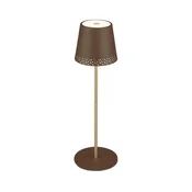 Brilo - LED stona punjiva dodirna lampa KIKI LED/2,6W/5V IP44 2600 mAh braon