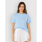 RIP CURL Majica POOLSIDE svijetloplava / pastelno žuta / travnato zelena / pastelno narancasta