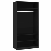 Ormar crni 100 x 50 x 200 cm od konstruiranog drva