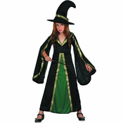 Dječji kostim zelena vještica - S
