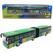 Norimpex Auto metalowe autobus przegubowy zielony mechanizm Pull-Back