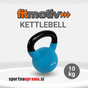 Fitmotiv Kettlebell 10 kg – kettlebell utež iz litega železa prevlečena z neoprensko gumo
