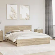 Krevetna konstrukcija s ladicama Sonoma hrast 200 x 200 cm