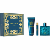 Versace Eros set: parfum 100 ml + parfum 10 ml + gel za prhanje 150 ml za moške
