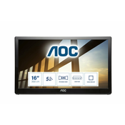 AOC 59 Series I1659FWUX computer monitor 39.6 cm (15.6) 1920x1080 pixels Full HD LCD Black