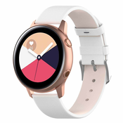 Pas za uro Samsung Galaxy Watch 4 44mm Genuine Hide iz pravega usnja - bel